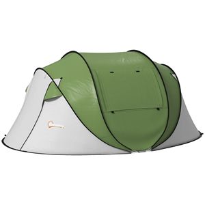 Tenda Automatica Pop-up Verde per 2-3 Persone con Veranda e Borsa per il Trasporto (Impermeabile 3000mm) - Realizzata in Poliestere e Palo in Alluminio - Product Image 1