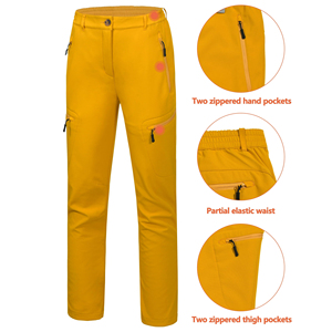 High Visibility Reflective Women Softshell Pants Night Safety Sport <b>Trousers</b> Performance Athletic Outdoor Slacks - Product Image 4