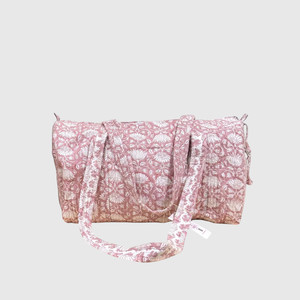 Sac de voyage à motif floral avec fermeture éclair, grande capacité, en tissu - Product Image 4