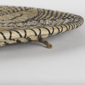 Décoration murale abstraite moderne fabriquée à la main thème côtier sur fibres naturelles illustration élégante d'accent mural - Product Image 3