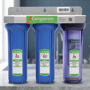 Sistema de Filtración de Agua por Ósmosis Inversa Kangaroo de Acero Inoxidable, Manual, de 3 Etapas, Ecológico, PP1/GAC/PP5, 100 GPD - Product Image 1