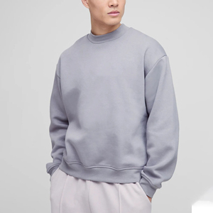 O neck collar Distressed Oversized Men Crewneck Acid Washed <b>Double</b> Layer Sweatshirts cropped unisex wholesale rate - Product Image 5