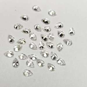 Diamant synthétique cultivé en laboratoire, taille poire fine, 6,00 x 4,00 mm, couleur D, taille fantaisie, certifié, en vrac |   pour la fabrication de bijoux |   Fabrication d'échantillons - Product Image 2