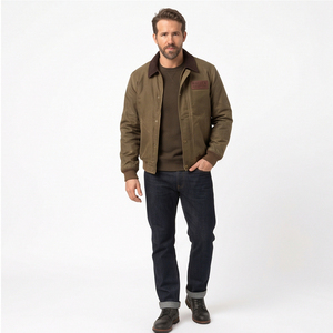 Blouson Bomber Unisexe Personnalisé en Toile Écologique Imperméable Style Rétro Coupe Ajustée Vêtement d'extérieur de Vol Toucher Doux Ourlet Côtelé à Rabat Avant - Product Image 3