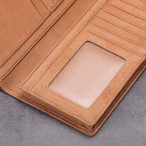 High Quality Lightweight Fashion <b>Men's</b> Genuine Leather Long Length Bi-fold Closure <b>RFID</b> Lining <b>Wallet</b> Factory-Made Custom Logo - Product Image 6