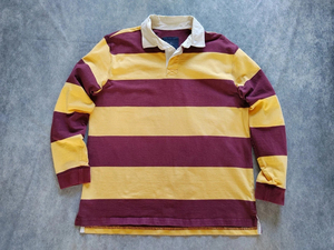 Camiseta de Rugby Vintage Personalizada Relicstar para Hombre, con Rayas, Mangas Largas, 100% Algodón Transpirable, Botones Ocultos y Bordados - Product Image 5
