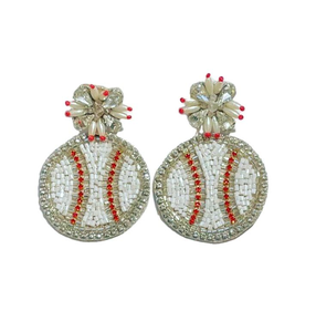 ต่างหูประดับลูกปัดสำหรับผู้หญิง สำหรับวันแข่งขันกีฬา ต่างหูห้อยประดับลูกปัดปักลาย งานฝีมือจาก Etsy เครื่องประดับสำหรับแฟนกีฬา - Product Image 6