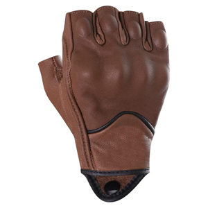 Leather <b>Half</b> Finger Racing Gloves Adjustable Hook And Loop Closure For Riding Outdoor Activities Unisex Anti <b>Slip</b> Protection - Product Image 2