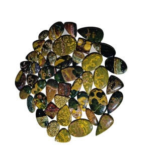 Cabujón de Jaspe Oceánico de Alta Calidad, Formas Mixtas, Liso, 100% Natural, Piedra de Cristal de Jaspe para Joyería, Gema Suelta de 20-45mm - Product Image 6