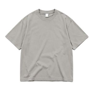 Camiseta Oversize de Algodón Grueso para Hombre, Estilo Urbano, Hombros Caídos, Ajuste Holgado, Cuello Redondo, Lisa, de Color Sólido - Product Image 2