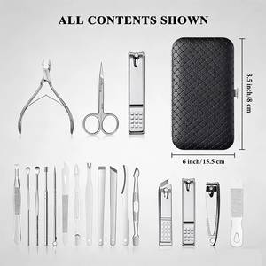 Stainless Steel Nail <b>Kit</b> 7 In 1 Portable <b>Manicure</b> Set With Case Classic Style For Adult - Product Image 4