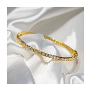 Luxury Design 5 MM Brilliant Cut VVS Diamond Tennis Chain 10K <b>Solid</b> <b>Gold</b> Custom Hip Hop Jewelry Party Charm Bracelets Unisex - Product Image 1