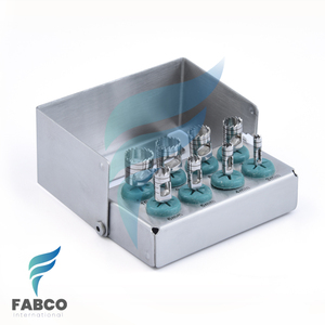 Kit de 8 piezas de fresas dentales para cirugía de implantes con portafresas, instrumentos de cirugía dental con recubrimiento de titanio azul - Product Image 2