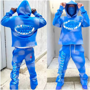 Conjunto de Sudadera y Pantalones Deportivos Personalizados, 100% Algodón, Felpa, Lavado Ácido, Estilo Vintage para Hombre - Product Image 4