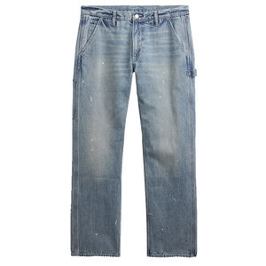 Pantalones Vaqueros de Mezclilla para Hombre al por Mayor, Estilo Nuevo de Verano, Rectos, Holgados, Casuales, de Trabajo, de Alta Calidad, Estilo Urbano, Lavados, Ajustados - Product Image 1