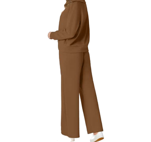 Conjunto Deportivo de Forro Polar Ligero de Poliéster para Mujer, Estilo Casual de Otoño, con Logotipo Personalizado en la Parte Delantera, Diseño 2 en 1, Cierre de Cremallera Lateral - Product Image 2