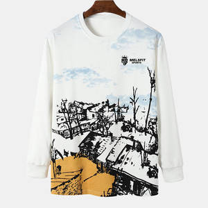 Sudadera Clásica para Hombre, 100% Algodón, Cuello Redondo, Puños Acanalados, Transpirable y Ligera para Viajes y Uso Diario - Product Image 1