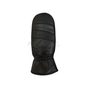 Mitaines en cuir noir pour adultes, imperméables, thermiques, design personnalisé, voyage en plein air, cuir véritable, snowboard, gants de ski d'hiver - Product Image 2