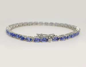 Natural Tanzanite Tennis <b>Bracelet</b> 925 Sterling Silver Gemstone Jewelry Handmade Elegant Gift For Women - Product Image 5