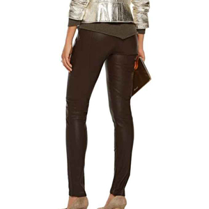 Pantalon en cuir pleine fleur de qualité supérieure, coupe ajustée, style décontracté, mode moderne, vêtement de style urbain - Product Image 6