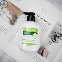 Flacon en plastique PET cosmétique Pompe à lotion Pulvérisateur 300ml Couleur personnalisée Soins de la peau Shampooing Savon Huile essentielle Sérigraphie