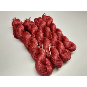 Fil de lin fantaisie sportweight 2 plis Brick 300m 100g Lin filé à l'état humide pour tricot, crochet et tissage - Product Image 1