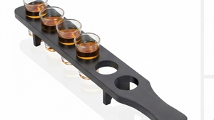 Support à verres en bois de qualité supérieure, élégant et stylé, parfait pour la présentation sur comptoir, table, bar et en cuisine. - Product Image 4