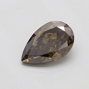 Diamant de laboratoire CVD en forme de poire, taille idéale, noir profond fantaisie VS2, 0,35 ct, diamant non monté - Product Image 1