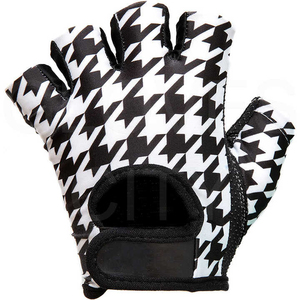 Gants de sport mi-doigts imprimé zèbre en Spandex avec sangle de poignet réglable, unisexe, équipement d'entraînement fitness, gants de sport pour hommes - Product Image 3