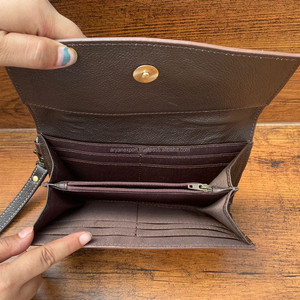 Recién llegado, cartera tallada a mano, embrague, pelo elegante en cuero de vaca, Cartera de mano, multiusos, carteras de cuero occidental - Product Image 5