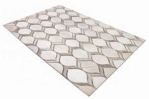 Tapis en cuir imperméable antidérapant à motif floral moderne, en velours bouclé/coupe, avec envers en jute, pour usage domestique et extérieur - Product Image 3