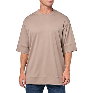 Camiseta de Manga Corta Personalizada de Gran Tamaño, Tejida en Poliéster/Algodón, para Hombre, Lisa, para Impresión Serigráfica, Talla Grande, Estilo Formal, Transpirable - Product Image 4