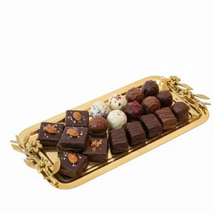 Bandeja de Metal Plateada Hecha a Mano para Chocolate, para Ocasiones Especiales, Exhibición de Dulces de Lujo, Postres para Fiestas, Excelente Precio - Product Image 4