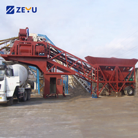 Centrale à béton mobile Zeyu YHZS75 sur remorque, 75m3/h, centrale à béton préfabriqué portable, transport facile, certificat CE