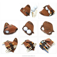 Fabricant OEM Mallette de rangement pour accessoires de golf Sac de rangement pour balles de golf en cuir pour l'extérieur Sacs de taille pour balles