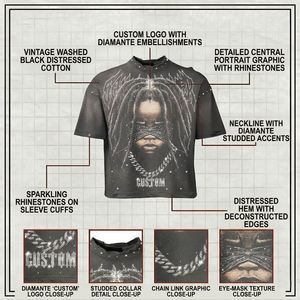 Camiseta de Hombre con Estampado Personalizado, Estilo Urbano, Manga Corta, Cuello Redondo, Algodón Jersey, Corte Regular, Transpirable, con Diseño - Product Image 5