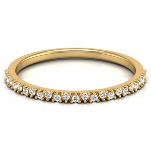 Lab Grown 1 Ct Cut Diamond 18K Chapado en oro Eternity Ring Compromiso de moda Wedding Band para mujeres para fiestas - Product Image 1