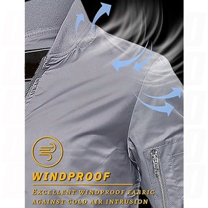 Blousons Bomber Zippés Personnalisés OEM en Gros – Col Montant, Style Décontracté Streetwear, Blouson Aviateur Entièrement Zippé, Marquage d'Entreprise - Product Image 3