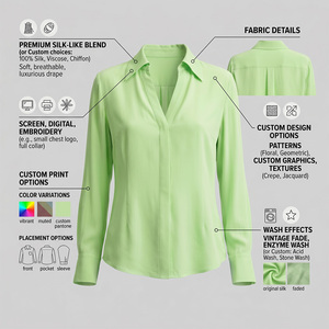 2026 Latest Plus Size Women's Embroidery Button Blouse Customized Cotton Bamboo Fiber Plaid Office Breathable Yarn Dyed - Product Image 5