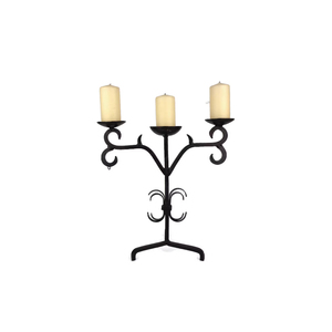 Standing Iron <b>Candelabra</b> 4 Arms Black Finish Wall Mounted Candle Holder Home Decoration Durable Metal <b>Candelabra</b> - Product Image 4