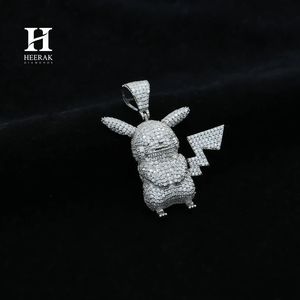 Pendentif Pikachu de luxe serti de diamants, collier personnalisé avec pendentif de personnage de dessin animé pour fournisseur de bijoux en gros - Product Image 2