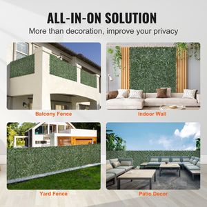 Schermo per la privacy in edera artificiale 39x98, parete verde resistente ai raggi UV, siepe di edera sintetica con giunti rinforzati - Product Image 6