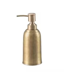 Dispensador de jabón metálico para loción, botella con bomba duradera, accesorio recargable para encimera de baño - Product Image 6