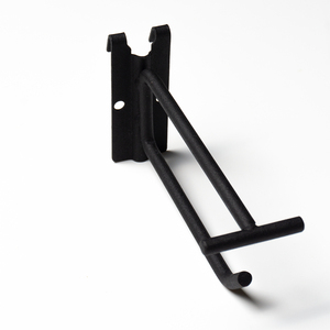 Heavy Duty Metal Crossbar <b>Display</b> <b>Hook</b> | Black Powder Coated Double Wire Loop <b>Hook</b> - Product Image 3