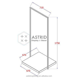 Exhibidores de Ropa Metálicos de Alta Gama, Muebles de Exhibición, Exhibidores de Ropa para Tiendas Minoristas - Product Image 3