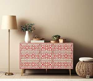 Cómoda Rectangular Moderna Personalizada con Incrustaciones de Hueso, Artesanía India Hecha a Mano, Pulida, para Decoración del Hogar - Product Image 2