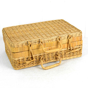 Bolso de mano para hombre, maleta de viaje con forma de baúl, maletas tipo cesta, gran oferta, maleta de equipaje de ratán natural - Product Image 6