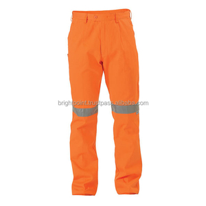 Twill Cotton Breathable Work Wear Pants Men Custom Heavy Duty Industrial Workwear Uniforms Safety Drill Hi Vis Reflective <b>Strips</b> - Product Image 2