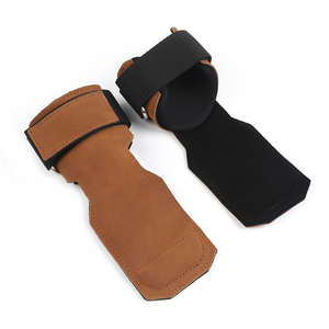 Guantes de Levantamiento de Pesas Acolchados de Cuero Cómodos, sin Agujeros, Protección de Palma Personalizada Unisex para Ejercicios de Gimnasio - Product Image 1