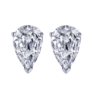 Pendientes Clásicos de Plata de Ley 925 Chapados en Oro con Moissanita para Mujer, Aspecto de Diamante Brillante, Corte Excelente, Joyería Fina - Product Image 3